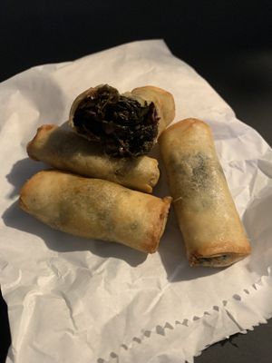 Spinach filo rolls  at Umi Falafel in Rathmines