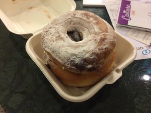 Nutella filled doughnut  at Chök in Barcelona