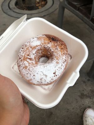Hazelnut and chocolate filled donut  at Chök in Barcelona