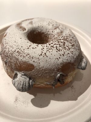 Chocolate hazelnut filled vegan donut  at Chök in Barcelona