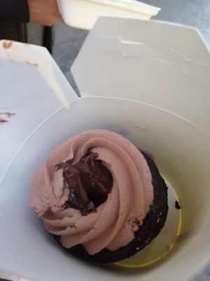 Cup cake de chocolate vegano at Chök in Barcelona