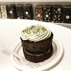 Pistachio cake  at Chök in Barcelona