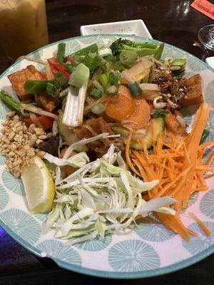 Vegan Pad Thai (Pad Thai Jay)  at Bangkok Happy Bowl in Breckenridge