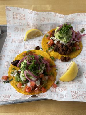  Walnut tacos:)  at Vibe Organic Kitchen & Juice in Newport Beach