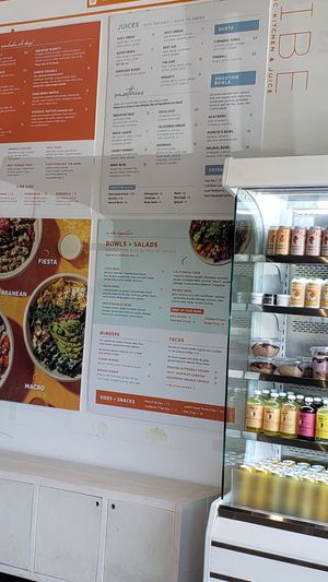 Menu at Vibe Organic Kitchen & Juice in Newport Beach
