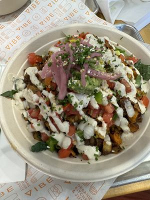 Breakfast bowl   at Vibe Organic Kitchen & Juice in Newport Beach