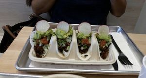 Vegan tacos ? :) at Vibe Organic Kitchen & Juice in Newport Beach