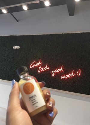 Good food good mood :) at Vibe Organic Kitchen & Juice in Newport Beach