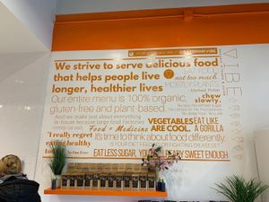 Mission and vision at Vibe Organic Kitchen & Juice in Newport Beach