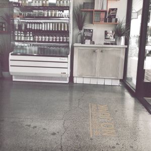 Grab n go beverages and vegan cook books  at Vibe Organic Kitchen & Juice in Newport Beach