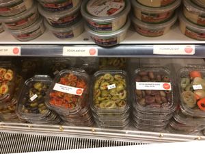 Marinated mixes & dips at Cedar Bakery in Preston