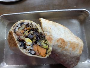 Seasonal Veggies Vegan Burrito at Righteous Cuisine in Grand Haven