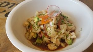 cauliflower ceviche at Inspiracion 9 in Tijuana