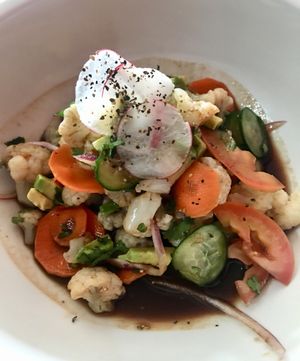 Vegan ceviche  at Inspiracion 9 in Tijuana