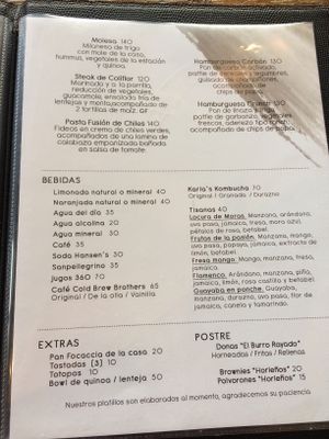 Menú  at Inspiracion 9 in Tijuana