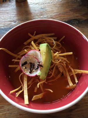 Sopa de jarrito (tortilla soup) at Inspiracion 9 in Tijuana