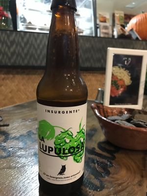 One of their local brand beers very good by the way at Inspiracion 9 in Tijuana