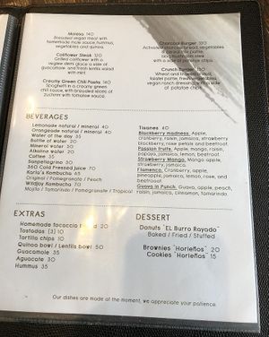 Menu at Inspiracion 9 in Tijuana