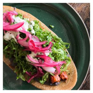 Huarache de adobada. at Inspiracion 9 in Tijuana