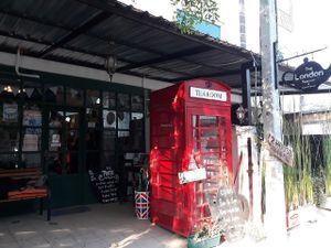 Tea room from outside at The London Tearoom in Chiang Mai