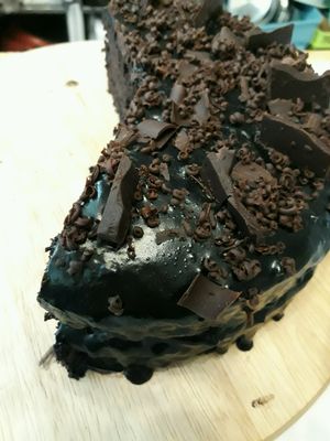 Vegan fudge cake at The London Tearoom in Chiang Mai