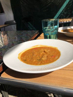 Soup at The Vegan Way Cafe in Braintree