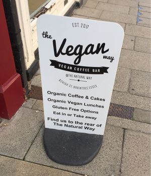 :) at The Vegan Way Cafe in Braintree