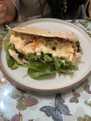 BBQ pulled jackfruit pitta   at The Vegan Way Cafe in Braintree