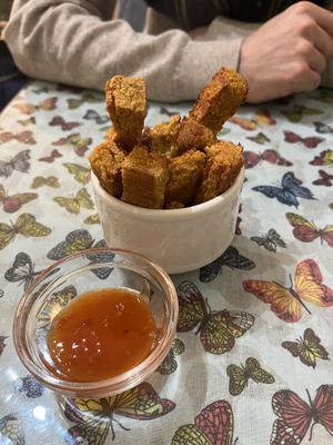 Lentil fries   at The Vegan Way Cafe in Braintree