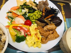 Hodiaŭa menuo. Today's menu at SOJO Esperanto-Vegana Kafejo in Tokyo