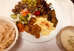 Hodiaŭa menuo. Today's menu at SOJO Esperanto-Vegana Kafejo in Tokyo