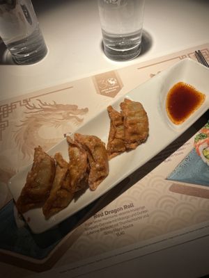 Quinoa Gyoza vegan  at Akakiko in Graz