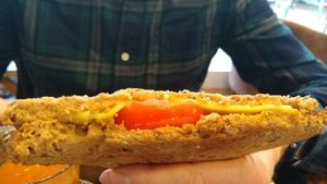 Cheese toastie at Little Barista in Burnley