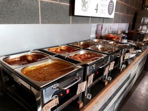 Selection of hot meals at Natural Bar & Kitchen in Birmingham