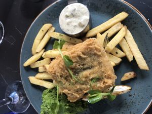 Tofish and chips at Natural Bar & Kitchen in Birmingham