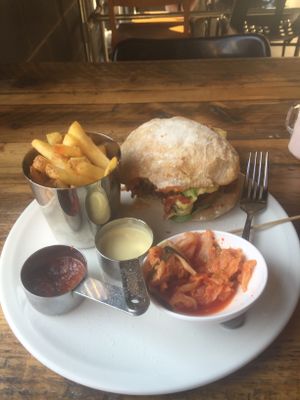 The Ultimate Vegan Burger at Natural Bar & Kitchen in Birmingham