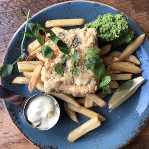 Fish and chips  at Natural Bar & Kitchen in Birmingham