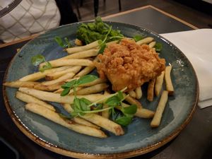 Tofu fish and chips at Natural Bar & Kitchen in Birmingham