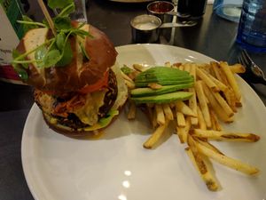 Ultimate vegan burger at Natural Bar & Kitchen in Birmingham