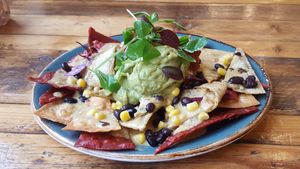A beautiful plate of nachos at Natural Bar & Kitchen in Birmingham