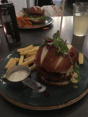 The burger  at Natural Bar & Kitchen in Birmingham