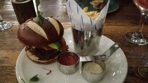 Ultimate vegan burger at Natural Bar & Kitchen in Birmingham