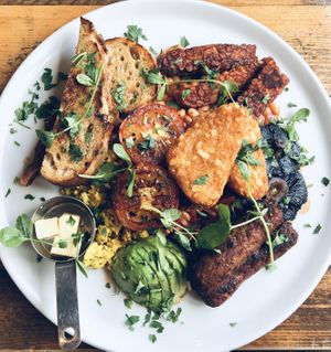 Full Vegan Breakfast was divine. at Natural Bar & Kitchen in Birmingham