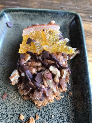 Pecan traybake slice at Natural Bar & Kitchen in Birmingham