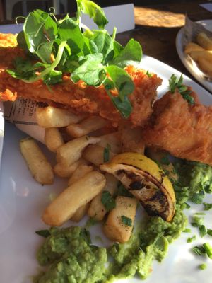 Tofu fish and chips at Natural Bar & Kitchen in Birmingham