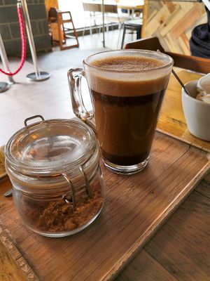 Maca and mushroom latte at Natural Bar & Kitchen in Birmingham