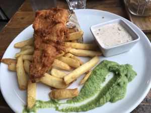 Tofu fish and chips 💚 at Natural Bar & Kitchen in Birmingham