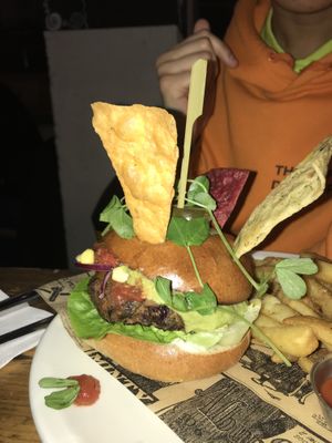 The Mexican burger! at Natural Bar & Kitchen in Birmingham