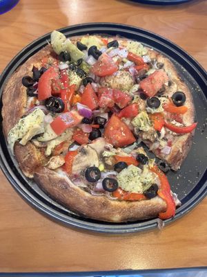 The veggie made vegan  at BRK Pizza in Naples