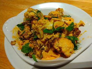 Charred Cauliflower appetizer at True Food Kitchen in Naples
